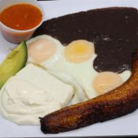 Huevos Rancheros · Three Sunny side up eggs with tomatoes sauce.

Consuming raw or undercooked meats, poultry, ...