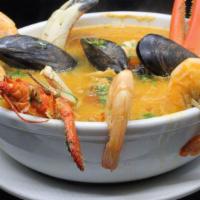 Mariscada Soup · Lobster, crab, shrimp, seafood mix.