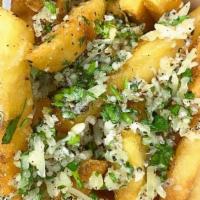 Truffle Fries (Online) · Tossed in Truffle Oil parsley and Parmesan Cheese