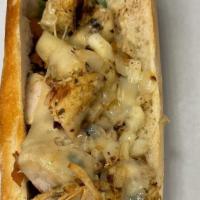 Chicken Bomb · Cheese, Peppers, Onions & Mushrooms.