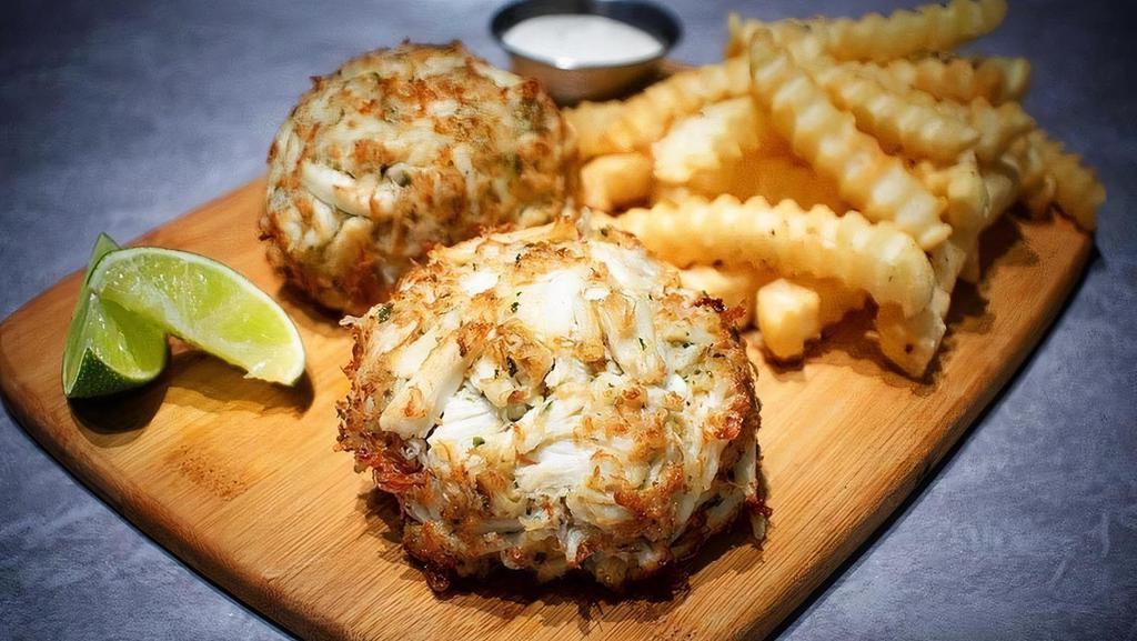 1 Pc Fried Crab Cake With 2 Sides · 