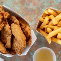Chicken Finger Dinner · Choice of 2 Onion Ring, Fries, Salad