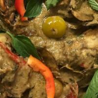 Lobster In Green Curry · Large lobster tail with fragrant sauce