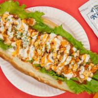 Buffalo Chicken Finger · Blue cheese and lettuce.