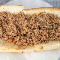 Cheese Steak · Thinly sliced Ribeye steak with American white cheese salt and pepper