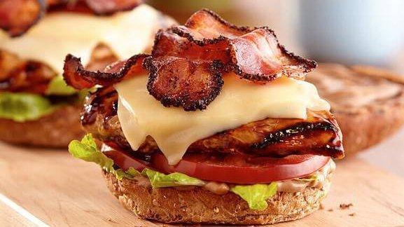 Chicken Blt Sandwich · Served with bacon, lettuce and tomato on a potato bun.