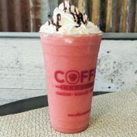Tropical Harvest Smoothie · Banana, Strawberry, Shredded Coconut, Peach Puree and Apple Juice.