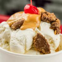 Reese'S Sundae · 12 oz - Our vanilla bean ice cream with Reese’s Peanut Butter Cups, Reese’s Peanut Butter Sa...