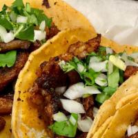Osorio Tacos (3) · Choose 3 meats listed above, topped with onion and cilantro.