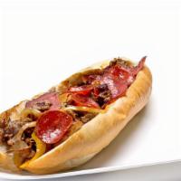 Sm Jimmy'S Special Steak · Shaved Steak, Mushrooms, Peppers, Onions, Pepperoni,Salami and American Cheese