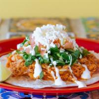 Al Pastor Taco · Fried pork with pineapples and onions. Topped with chopped onions and cilantro. Your choice ...