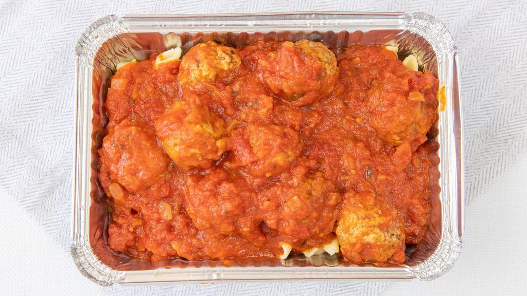 Ziti With Meatballs · With marinara sauce & melted cheese.