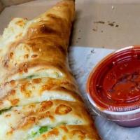 Sausage Calzone (Small) · Onions and green peppers.