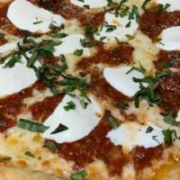 Small New Brooklyn Pizza · Marinated tomato sauce, Garlic,basil, mozzarellas.