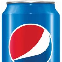 Can Soda · Flavor includes Pepsi, Mountain Dew, Gingerale crush grape, crush orange, Sierra Mist (lemon...