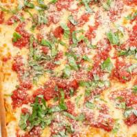 Grandma · Square Pie With Mozzarella Cheese & Our Special Chunky Tomato Sauce Topped With Fresh Basil,...