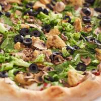 19” Sal’S Veggie · breaded eggplant, mushrooms, baby spinach, broccoli, black olives and mozzarella
