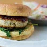 Crab Cake Sandwich · Served with choice of Old Bay Fries, Cole Slaw, or Caesar Salad.