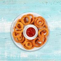 Onion Rings · Our beer battered whole onion wings provide the perfect level of crunch and are served with ...