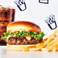 Outlaw Burger Combo · Outlaw Burger served with a side of classic fries & a drink of your choice