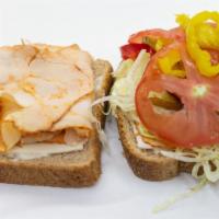 Buffalo Chicken Sandwich · Sandwiches on potato, wheat and white bread