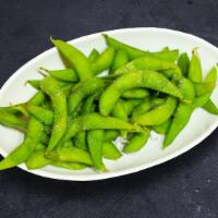 Edamame · Carefully steamed soybeans served with soy sauce.