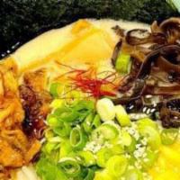 Spicy Minced Pork Ramen · Spicy. Minced pork, fish cake, half cooked egg, bamboo shoots, bean sprouts, corn, pickled g...