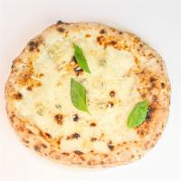 Quattro Formaggi · Mozzarella di bufala from Napoli, gorgonzola, Parmigiano Reggiano DOP, Pecorino Romano DOP (...