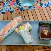 Goi Cuon/ Summer Rolls · Summer roll. Rice paper with lettuce, mint, basil, rice noodle with fish sauce or peanut sau...