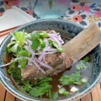 Beef Rib Pho · 12 oz beef rib stewed  for 3 hours in beef broth.