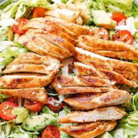 Honey Garlic Chicken Salad (+Large Garden Salad) · Fresh and healthy garden salad, comes with dressing on the side, served with honey garlic ch...