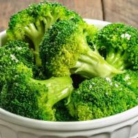 Steamed Broccolis · Freshly steamed broccoli.