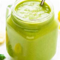 Ginger And Green Smoothie · 100 % real fruit mango kale lemon ginger.
