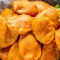 Alo Bhajiya · Potato fritters.