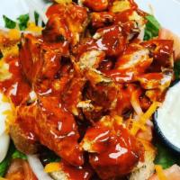 Buffalo Chicken · Lettuce, tomato, carrot, onion, hardboiled egg, croutons with Grilled chicken tossed in buff...