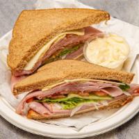 Ham Egg & Cheese · Deli Ham, Egg, and Cheese on Wheat, Potato or Bagel.

Regular is a Hoagie Roll
