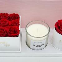 Eternity Rose Gift Set - Red (2 Box Of Roses + Candle ) · 🌹 Rose + Candle Bundle Set – Includes a nine rose classic square box , rose scented candle,...
