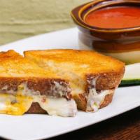 Grilled Cheese & Tomato Soup · Sourdough, cooper sharp, cotswold, and pepperjack.