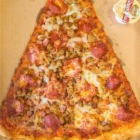Meat Lovers Pizza · Pepperoni, sausage, ground beef, ham, bacon, salami.