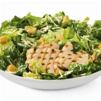 Mighty Caesar · Grilled chicken breast, romaine lettuce, croutons and shredded Parmesan with Caesar dressing.