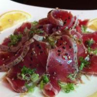 Tuna Tataki · Consuming raw or undercooked meats, poultry, seafood, or eggs may increase your risk of food...