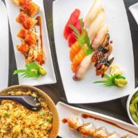 Sushi 5 Kinds · Consuming raw or undercooked meats, poultry, seafood, or eggs may increase your risk of food...