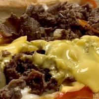 Spicy Cheesestake · Steak sandwich with buffalo and spicy  sauce, grilled onions, Jalapeños, habanero sauce, let...