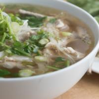 Phở Gà · Chicken noodle soup with choice of beef or chicken broth.