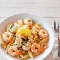 Pasta Di Mare · Jumbo shrimp, crabmeat and scallops sautéed in olive oil and white wine, finished with marin...