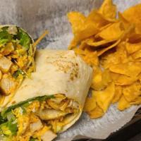 Buffalo Chicken Wrap

 · chicken tossed in buffalo sauce,  romaine & bleu cheese dressing.