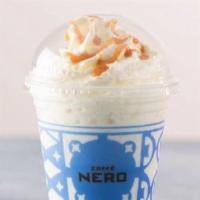 Banana Caramel Frappe Crème Regular (16Oz) · A creamy banana frappe blended with caramel sauce, topped with whipped cream and more carame...