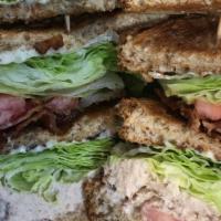 Triple Deck Club Sandwich · Your choice of ham, turkey, roast beef, tuna or chicken salad with lettuce, tomato, bacon, a...