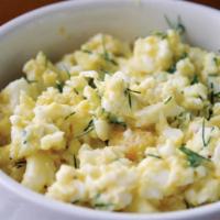 Egg Salad · A classic egg salad with a touch of mustard, celery and onion, in a deliciously simple mayon...