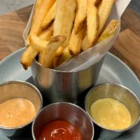Hand Cut Fries · french fries, served with a trio of dipping sauces